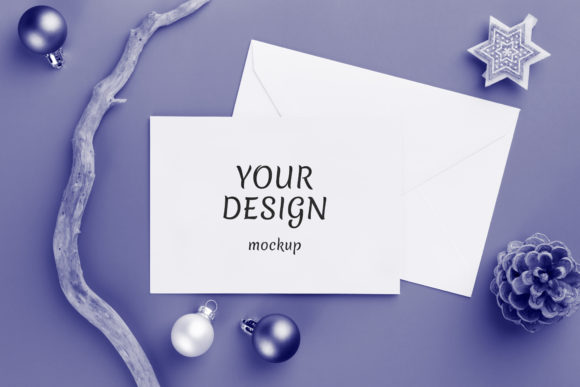 Christmas Greeting Card Envelope Mockup for Professional Presentation