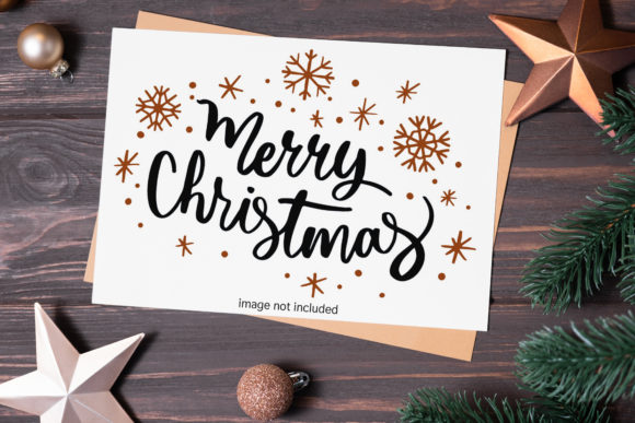 Christmas Greeting Card Mockup for Creative Projects