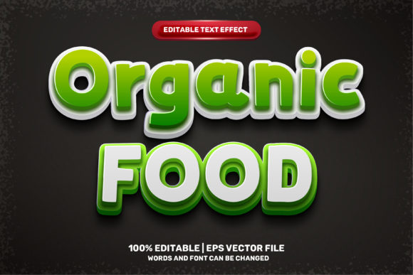 Enhancing Organic Food Branding with 3D Editable Text Effects
