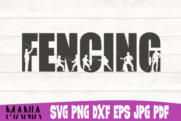 Fencing SVG Cut File Silhouette