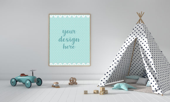 Modern Kids Bedroom with a Teepee Tent