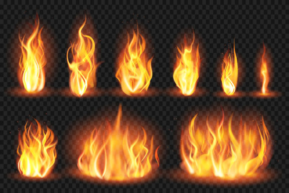 Realistic Flames Set: A Strategic Tool for Creative and Business Professionals