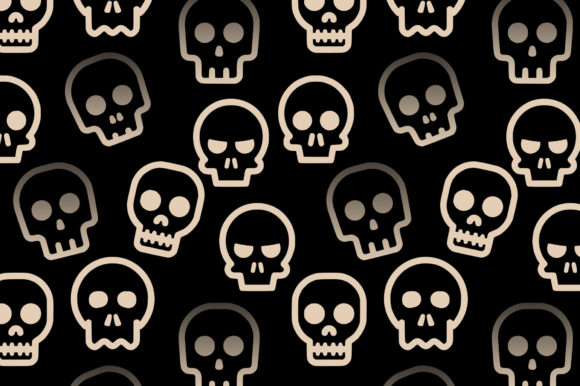 Simple Skulls Seamless Pattern Repeating: A Versatile Design for Print and Digital Use